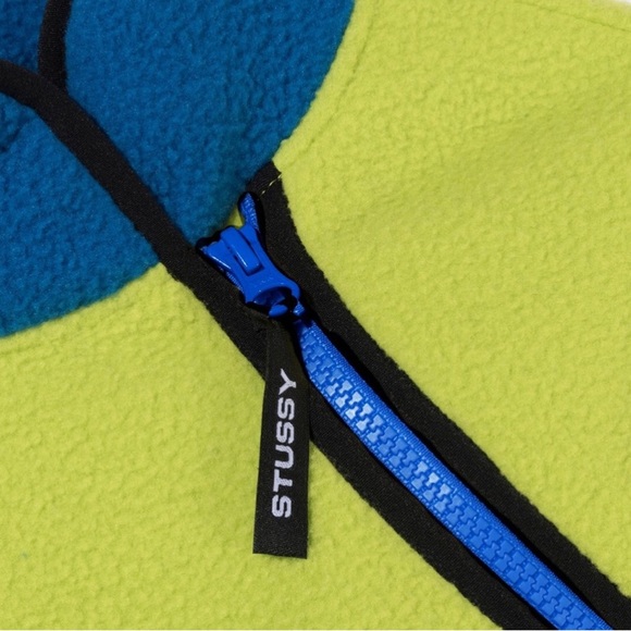 Vintage Rare Retro Stussy Fleece Diagonal Half-Zip Sweatshirt - Picture 6 of 8